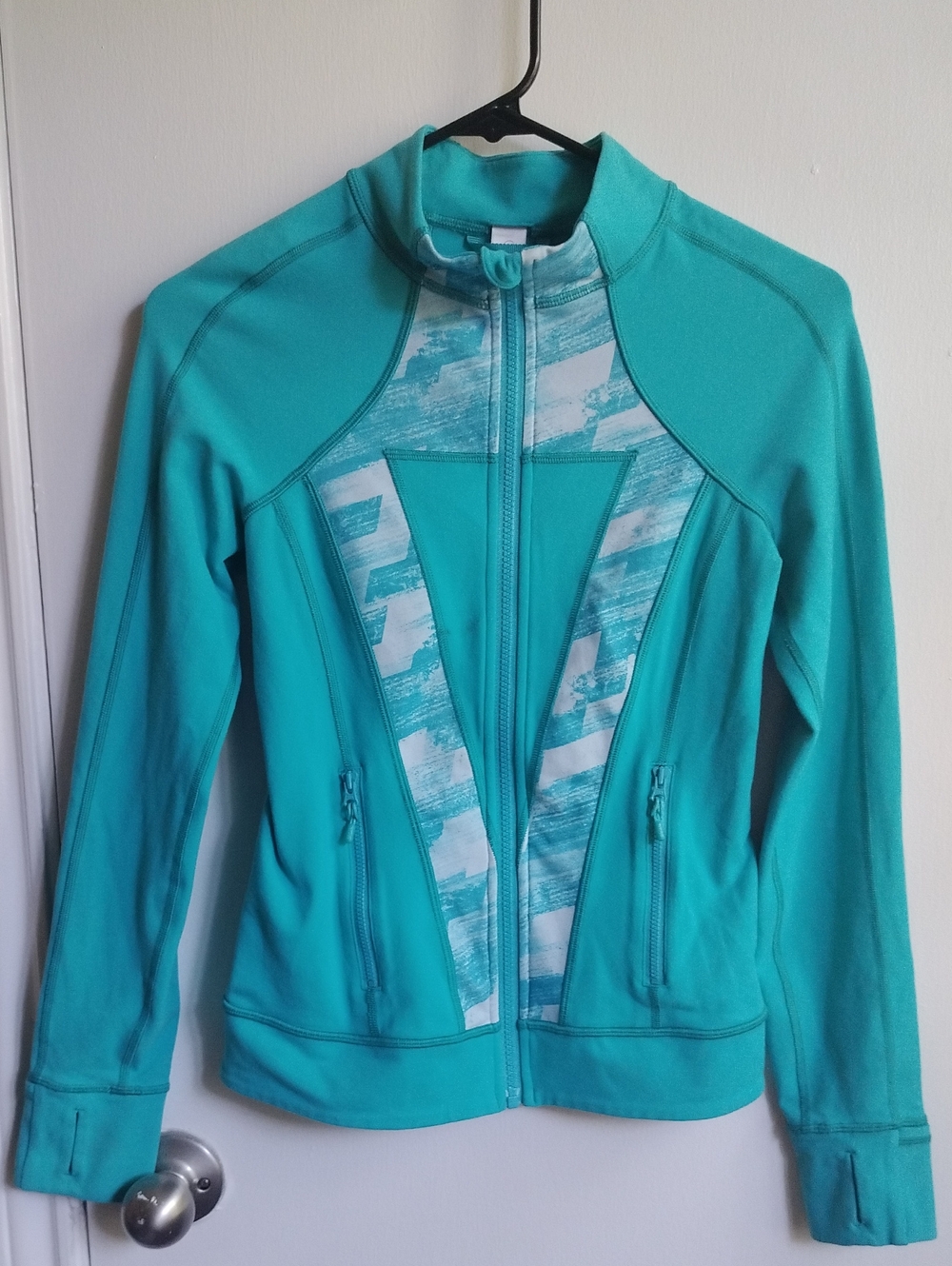 Ivivva By Lululemon Zip-Up Jacket with Patterned Panel Sz 12